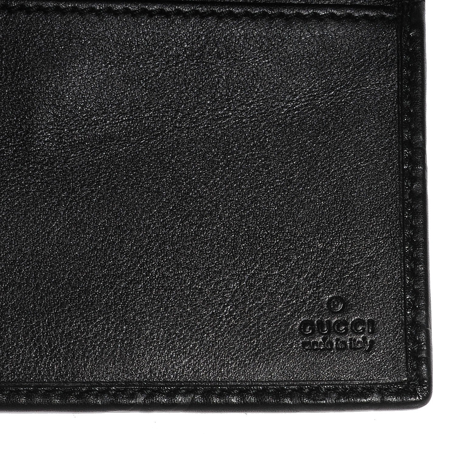 Gucci Guccissima Checkbook Cover Black 6 of 8