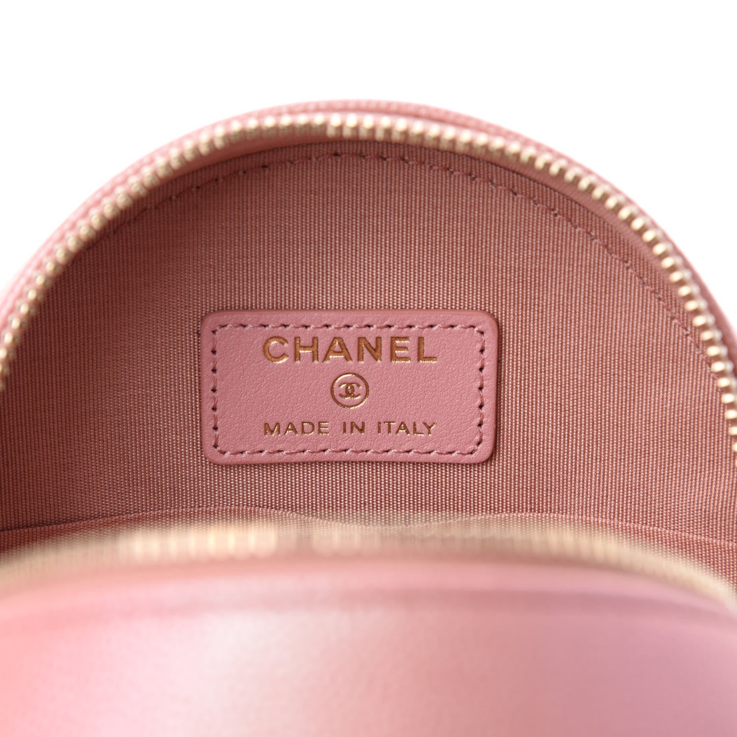 Chanel Iridescent Caviar Resin Quilted Round Clutch With Chain Pink 8 of 11