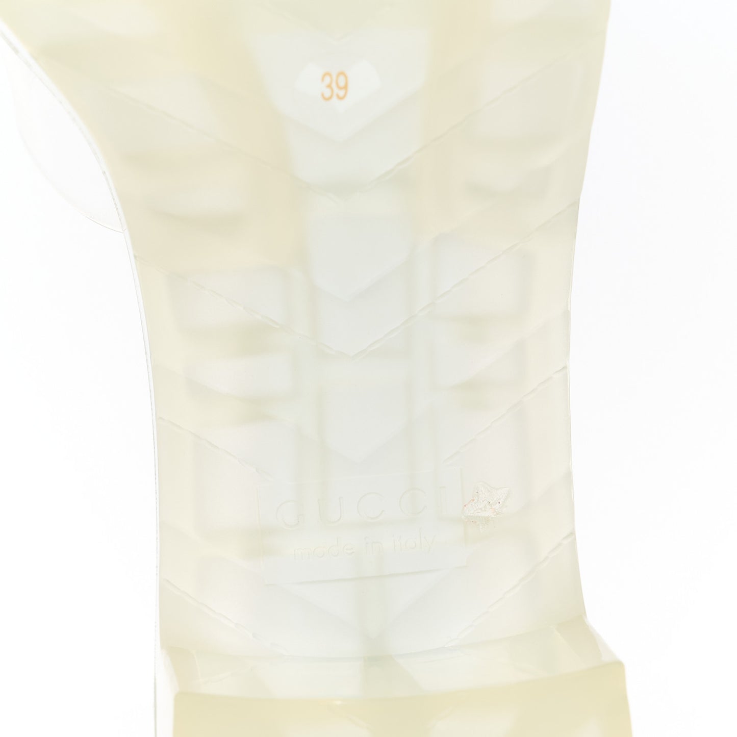 Rubber Gucci Logo Womens Platform 20/60mm Slide Sandals 39 Transparent