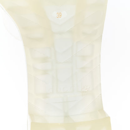 Gucci Rubber Gucci Logo Womens Platform 20/60mm Slide Sandals 39 Transparent 6 of 8