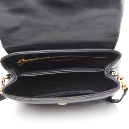 Saint Laurent Calfskin Y Quilted Monogram Toy Loulou Crossbody Bag Black 4 of 9