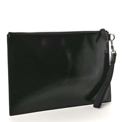 Burberry Smooth Calfskin TB Patch Zip Pouch Black Multicolor 3 of 7