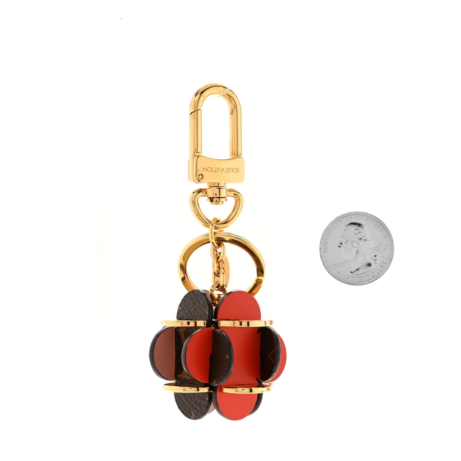 Louis Vuitton Monogram Flowering Bag Charm Key Ring 2 of 5