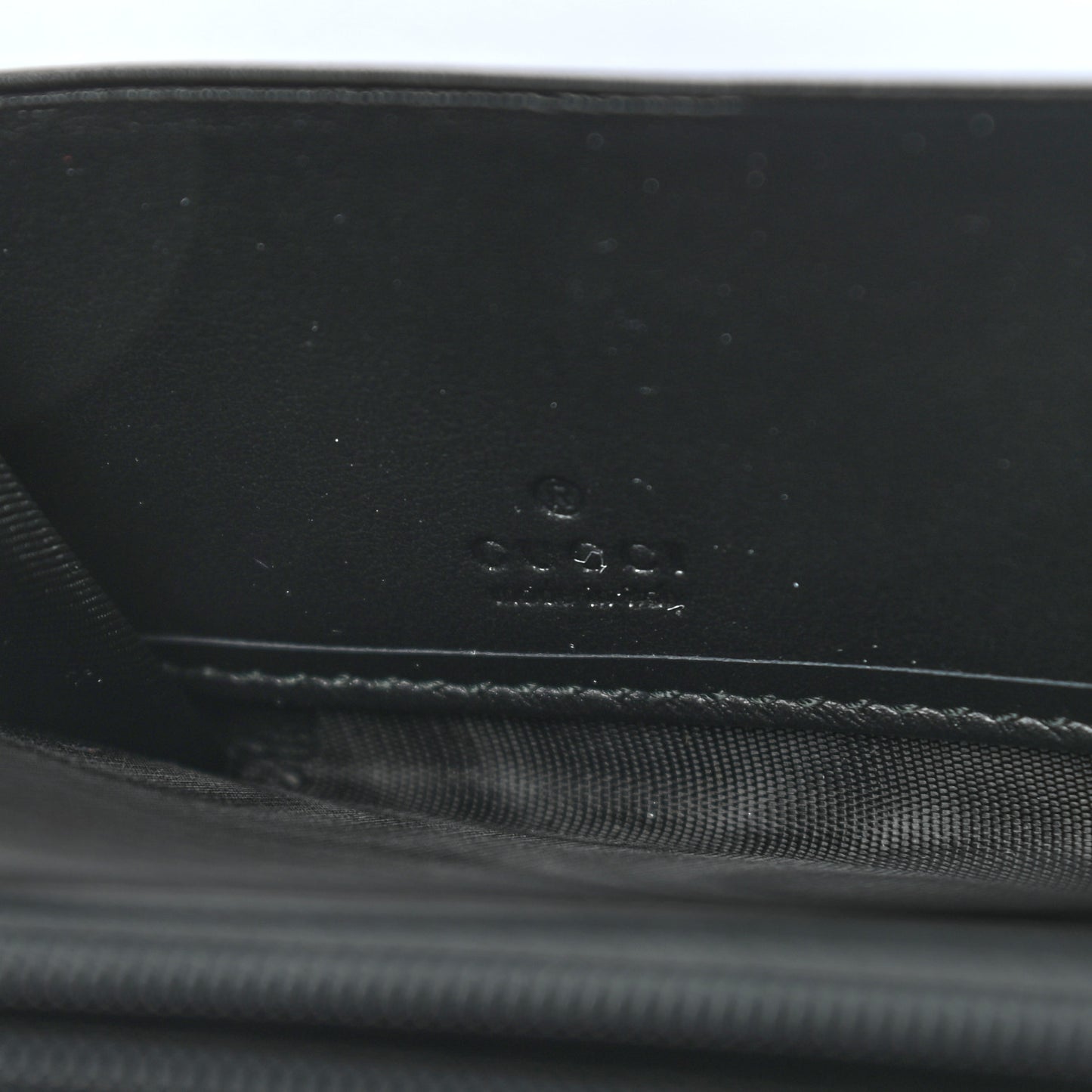 Apollo Calfskin GG Dadini Embroidered Zip Around Wallet Black