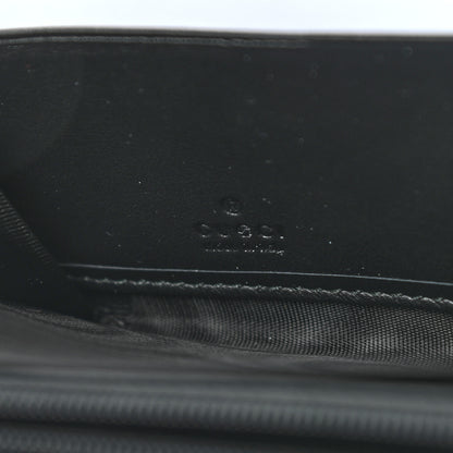 Gucci Apollo Calfskin GG Dadini Embroidered Zip Around Wallet Black 6 of 9