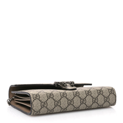 Gucci GG Supreme Monogram Mini Dionysus Chain Wallet Beige Taupe 4 of 10