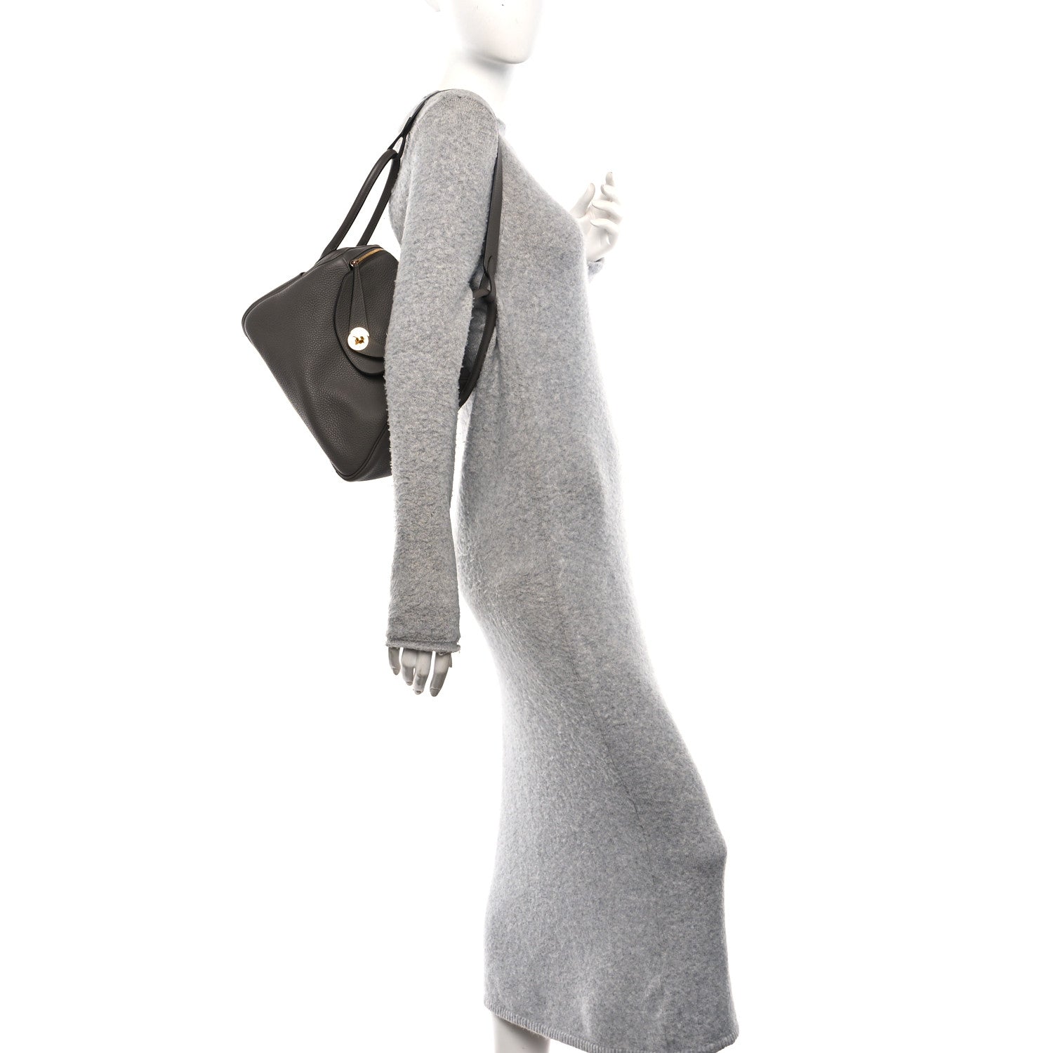 Hermes Taurillon Clemence Lindy 26 Etain 2 of 11