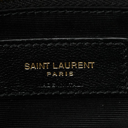 Saint Laurent Denim Quilted Toy Loulou Puffer Monogram Chain Satchel Blue Cinnamon 6 of 11