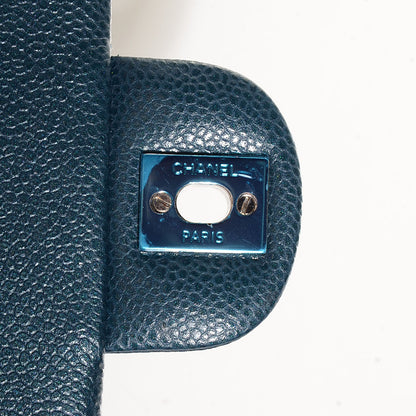 Chanel Pearly Caviar Quilted Mini Rectangular Flap Navy Blue 9 of 9