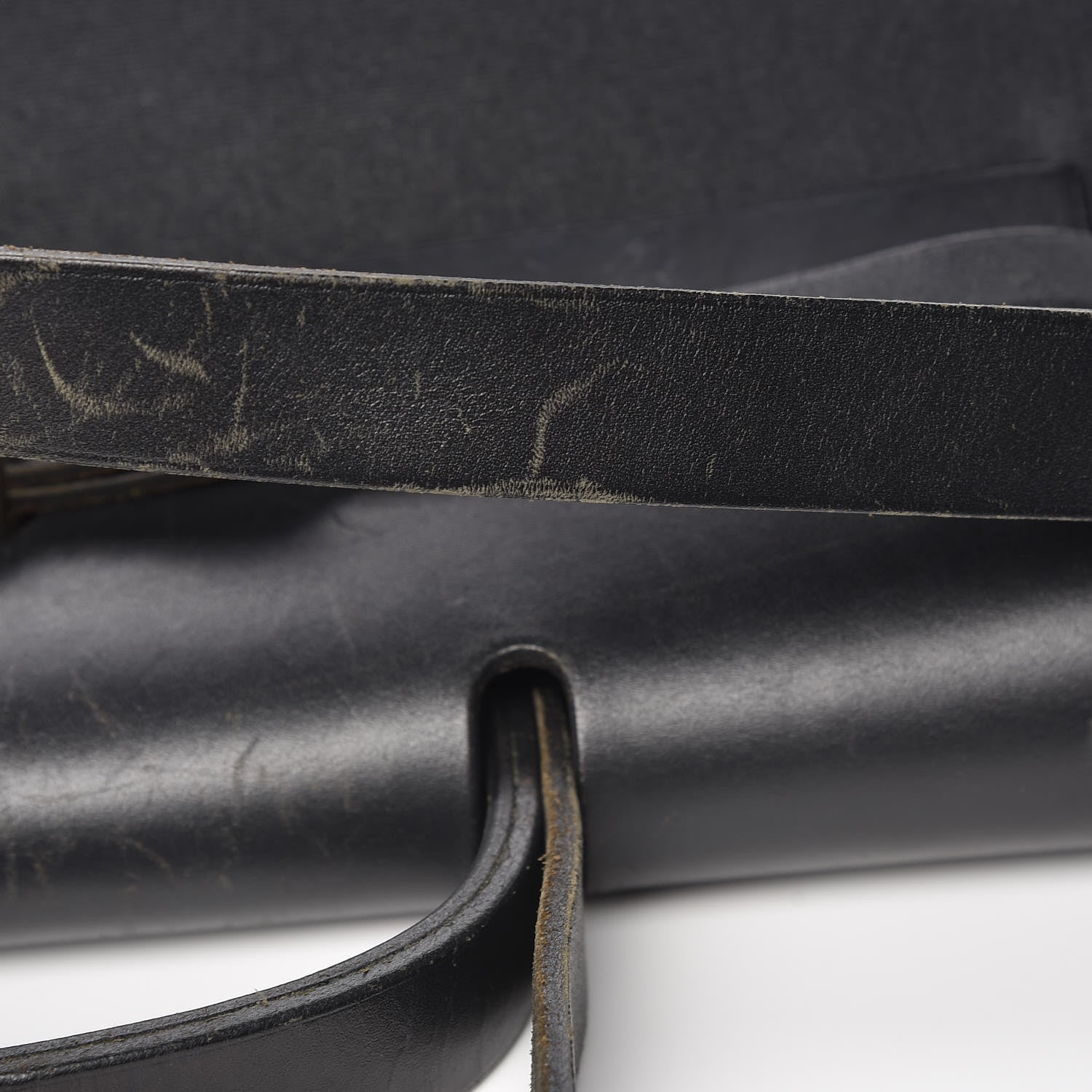 Hermes Toile Vache Calfskin Herbag 40 GM Black 17 of 19