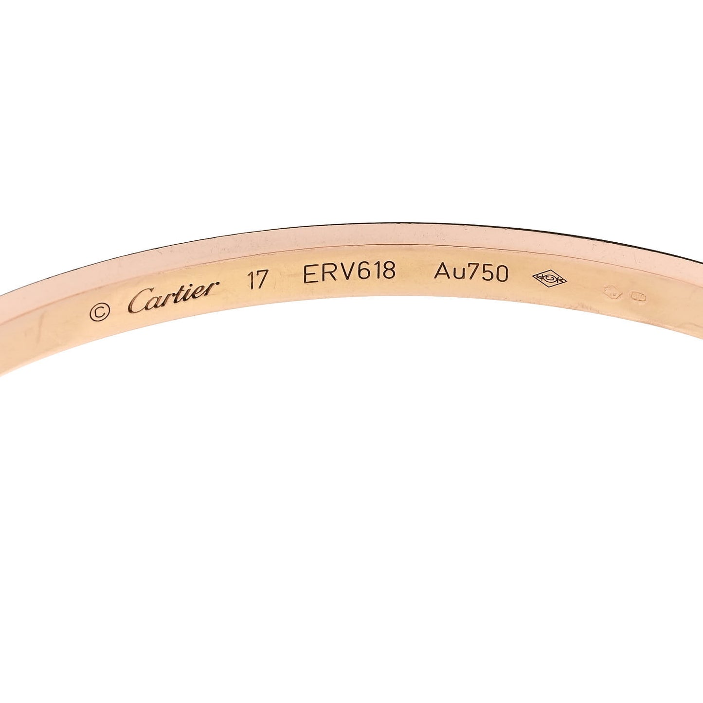 18K Pink Gold Small LOVE Bracelet 17