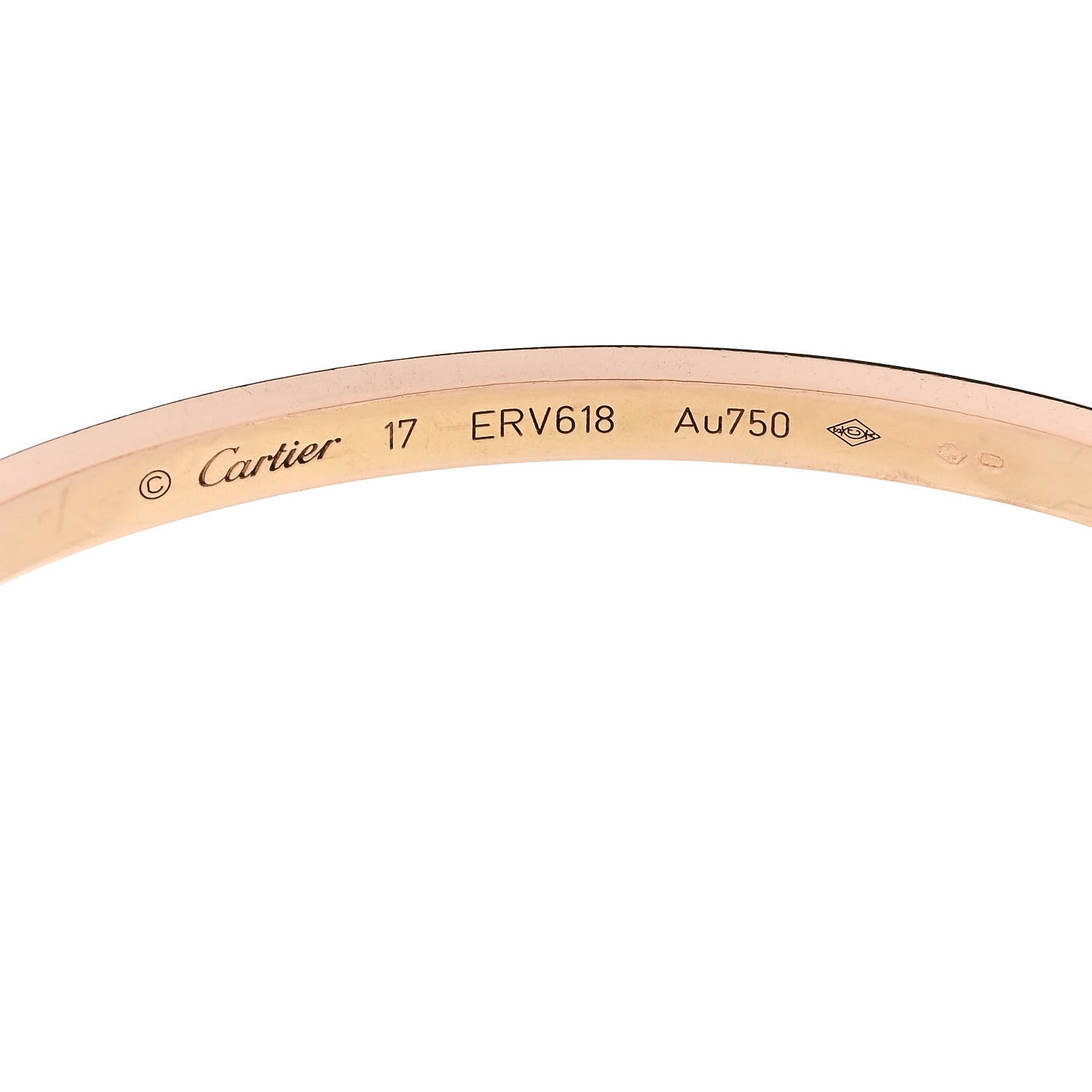 Cartier 18K Pink Gold Small LOVE Bracelet 17 6 of 8