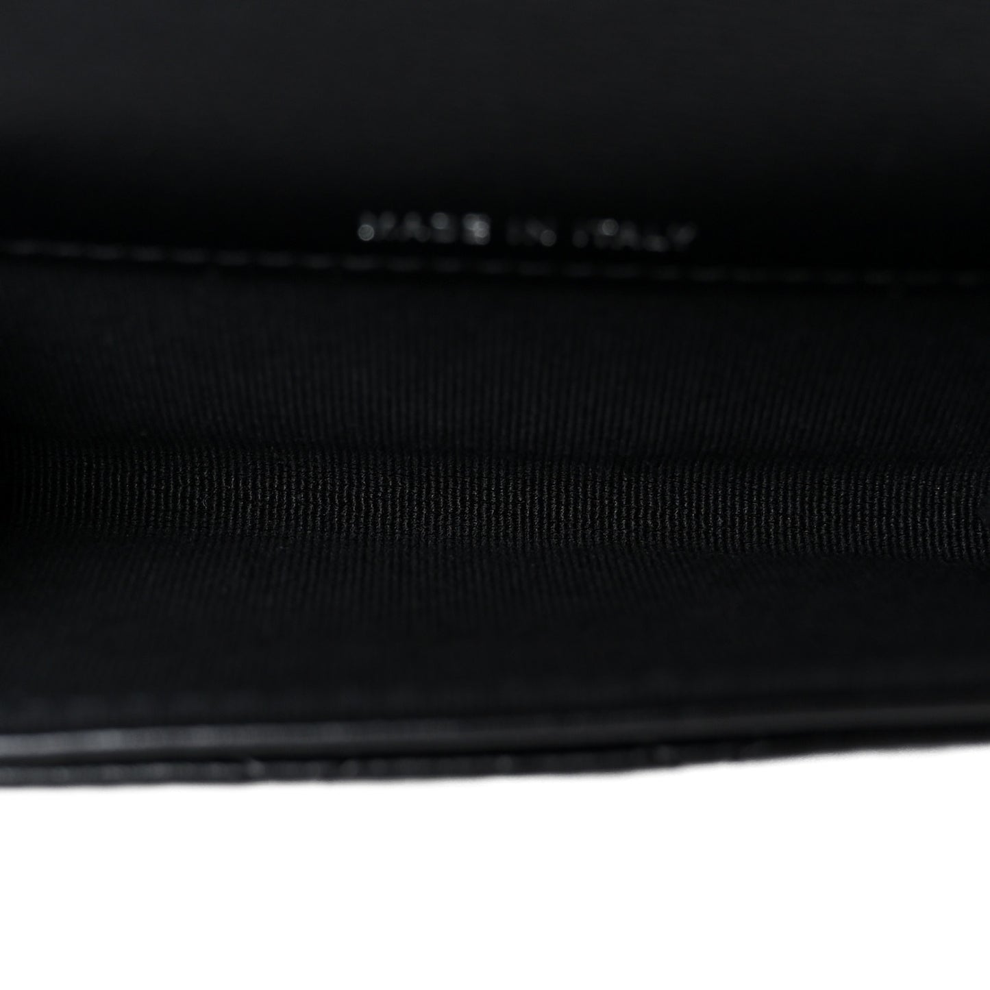 Lambskin Quilted Flap Card Holder Wallet So Black