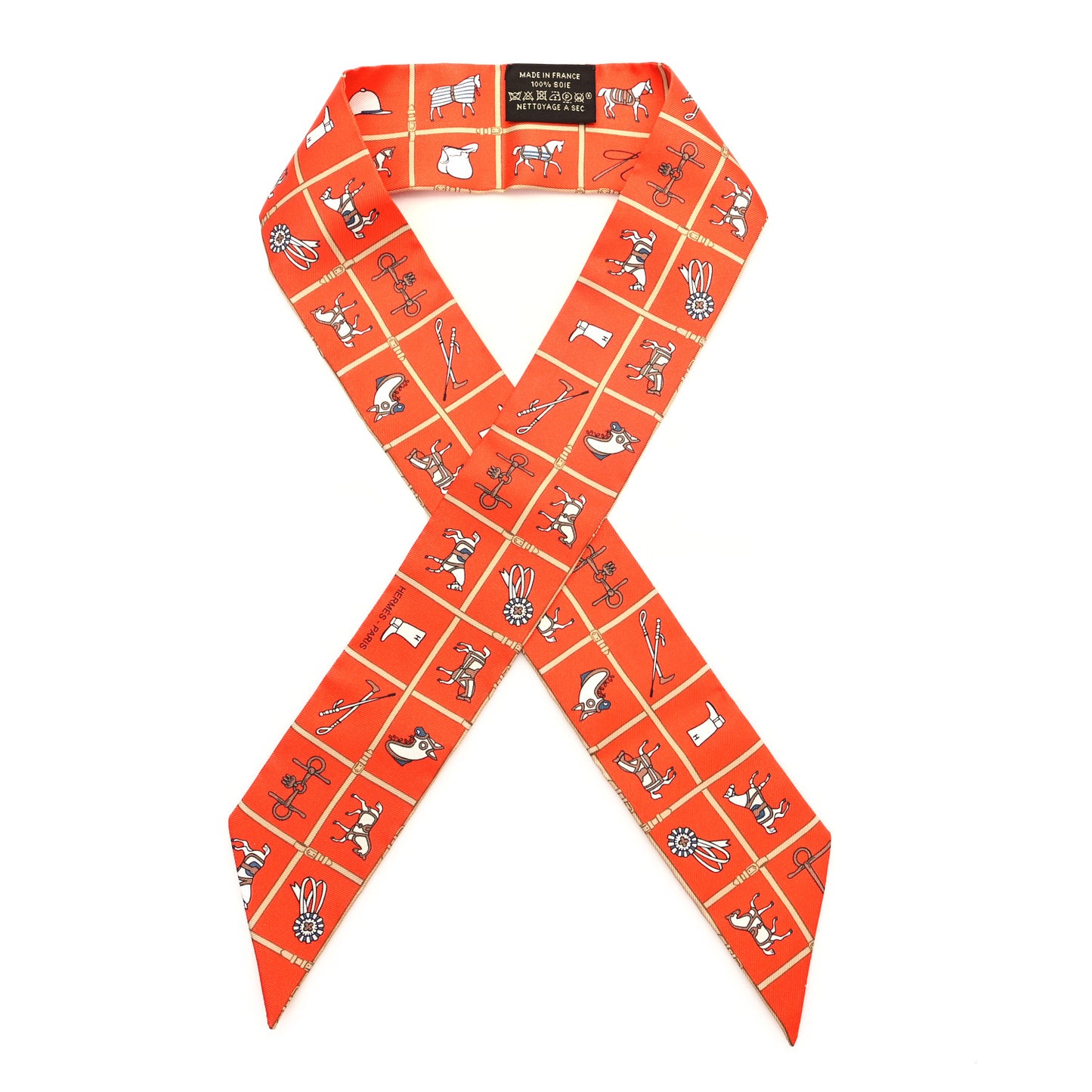 Silk Couvertures Et Tenues Twilly Orange White