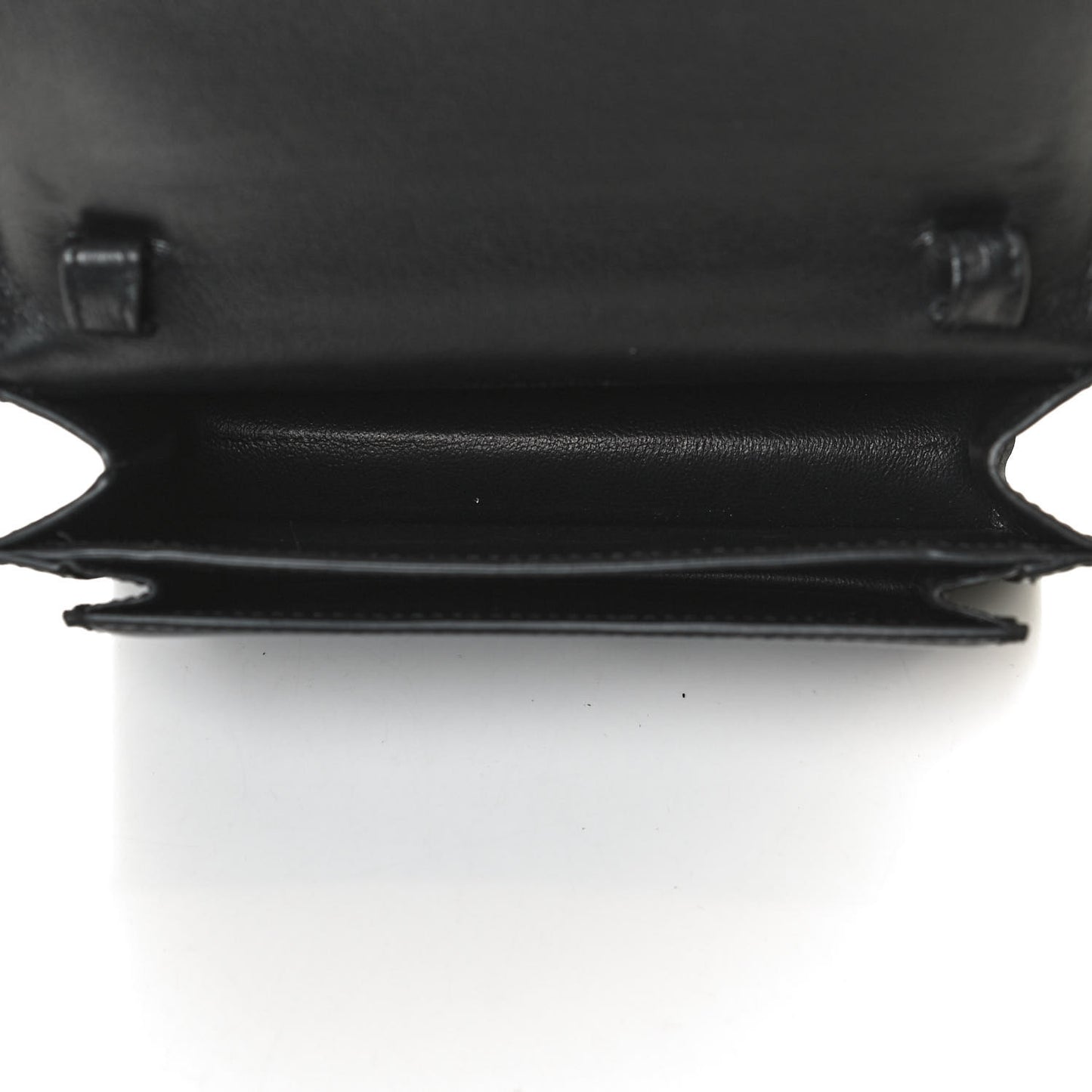 Shiny Box Calfskin Monochrome XS Sharp Belt Bag Black