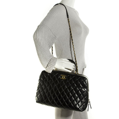 Chanel Lambskin Quilted Trendy CC Bowling Bag Black 2 of 7