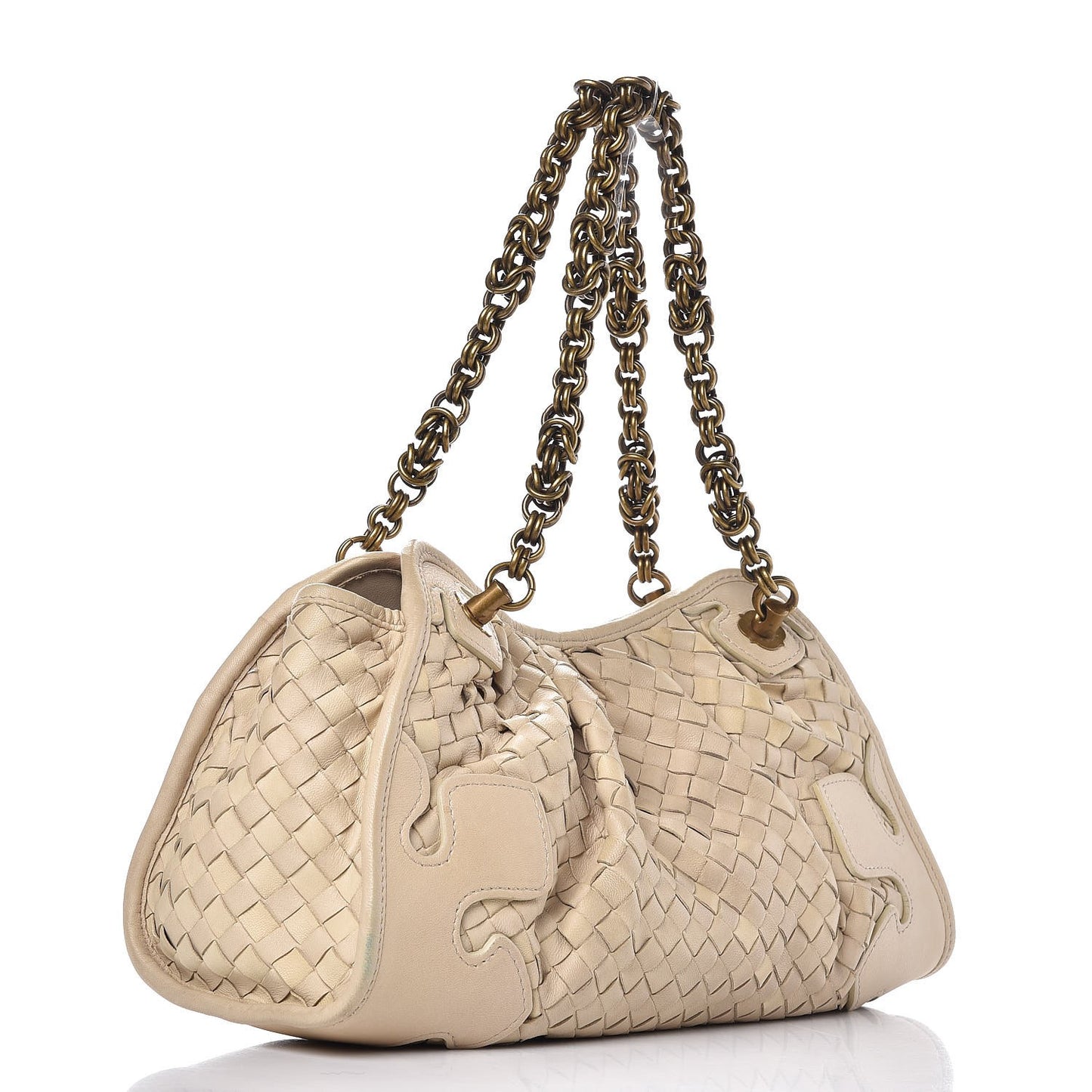 Nappa Intrecciato Small Chain Shoulder Bag Limo