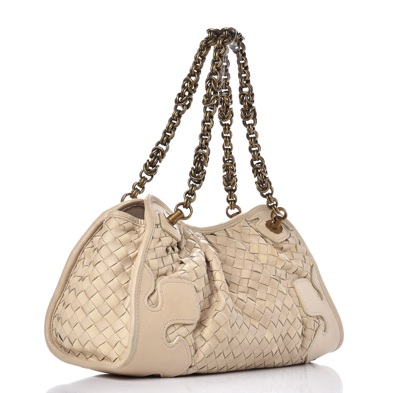 Bottega Veneta Nappa Intrecciato Small Chain Shoulder Bag Limo 3 of 10