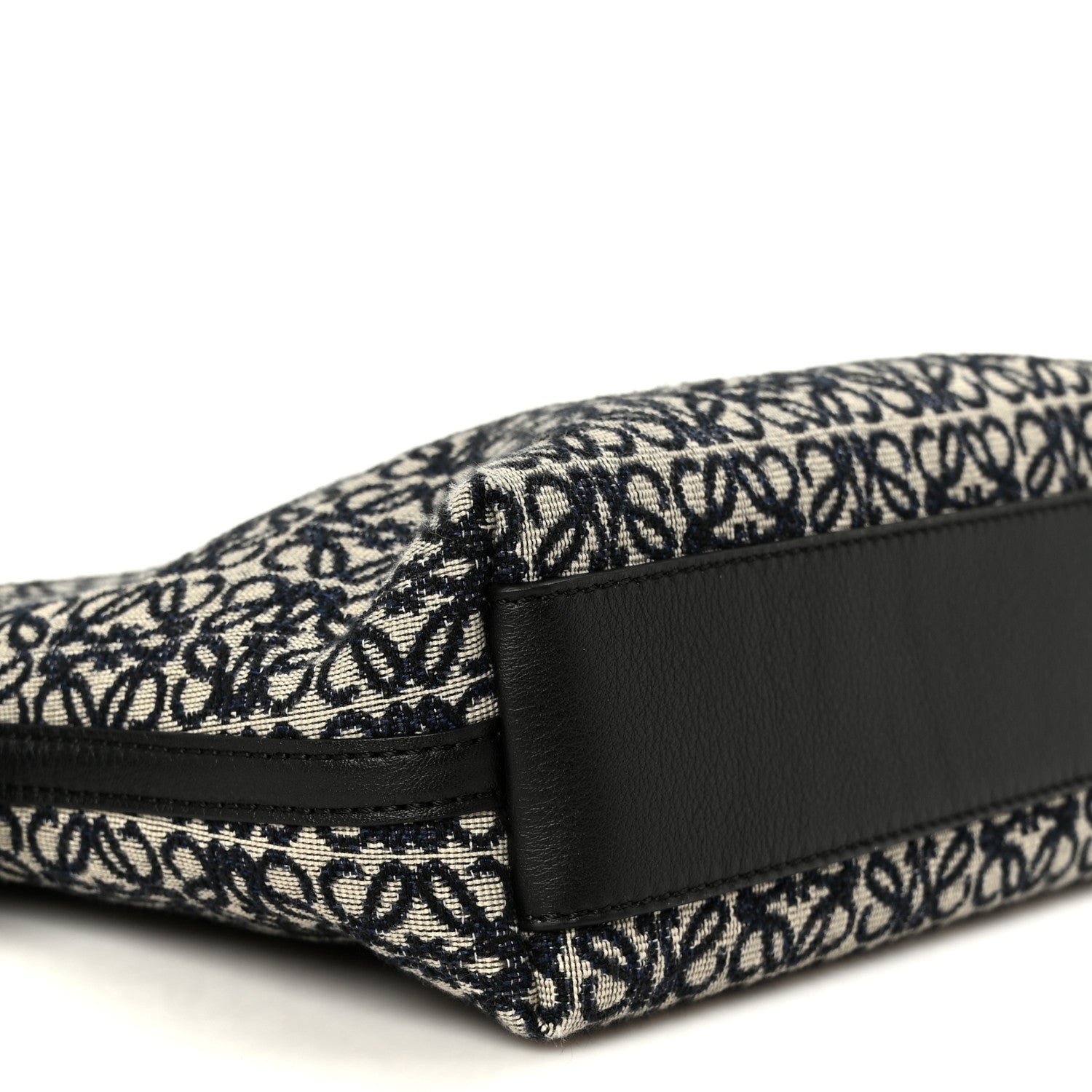 Loewe Jacquard Anagram Calfskin Mini Flamenco Knot Clutch Navy Black 9 of 11
