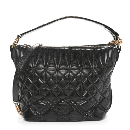 Chanel Glazed Calfskin Quilted State Of The Art Hobo Black 1 of 10