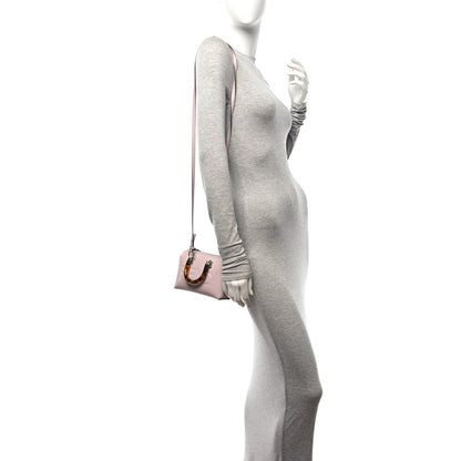 Fendi Plexiglass Logo Embossed Mini By The Way Top Handle Boston Bag Soft Berry 2 of 10