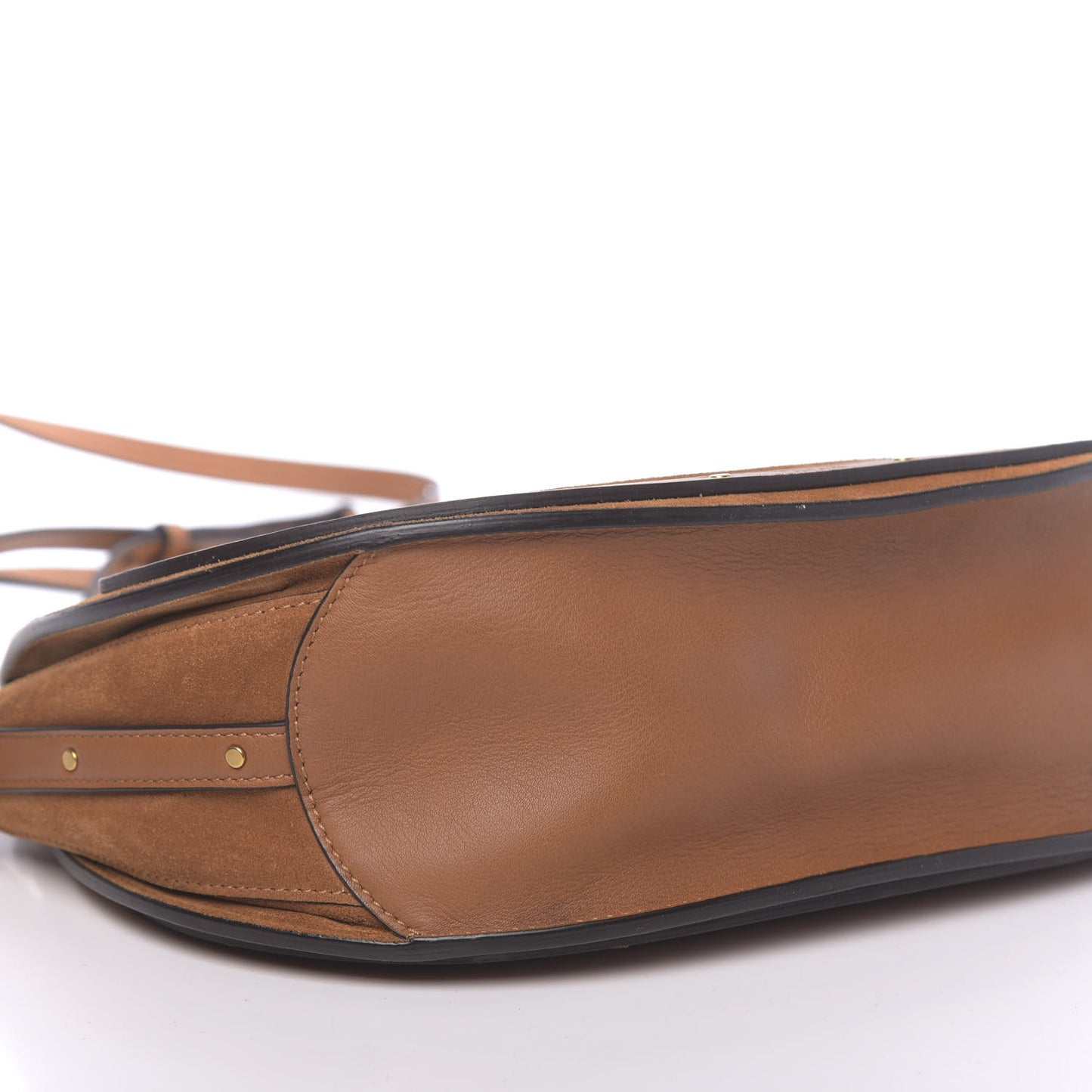 Calfskin Suede Medium Pixie Shoulder Bag Caramel