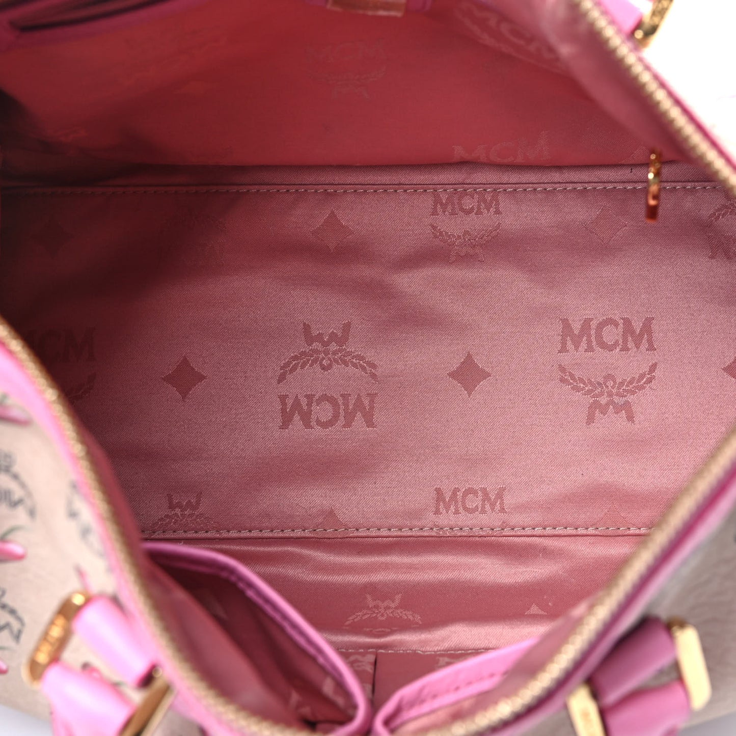 Sweet Visetos Medium Boston Bag Beige Pink