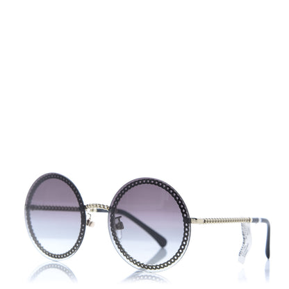 Chanel Round Chain Sunglasses 4245 Gold 2 of 11