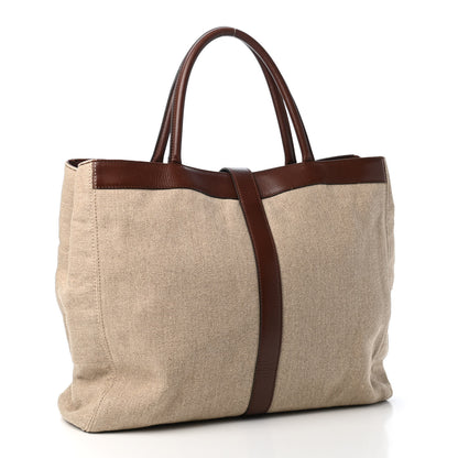 Chanel Linen Tote Beige 2 of 4