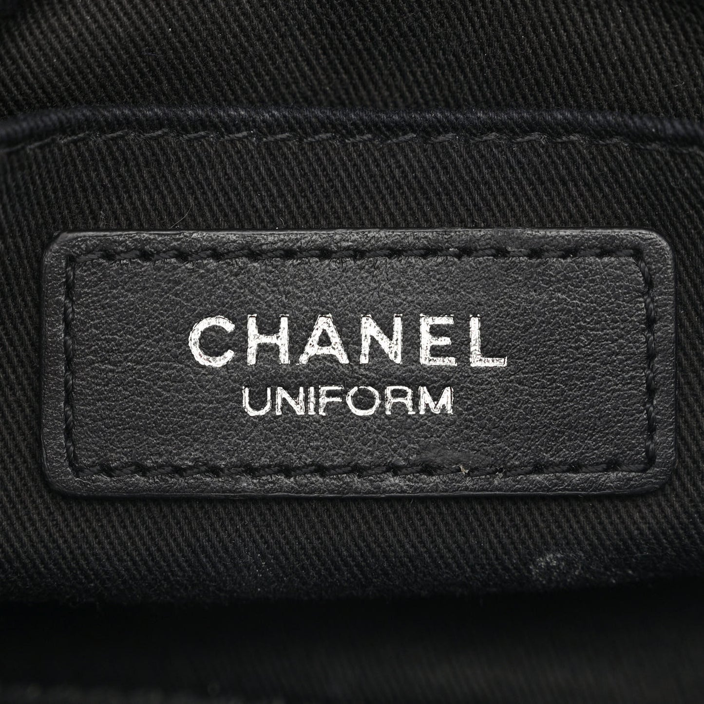 Calfskin Quilted CC Uniform Flap Belt Bag Black