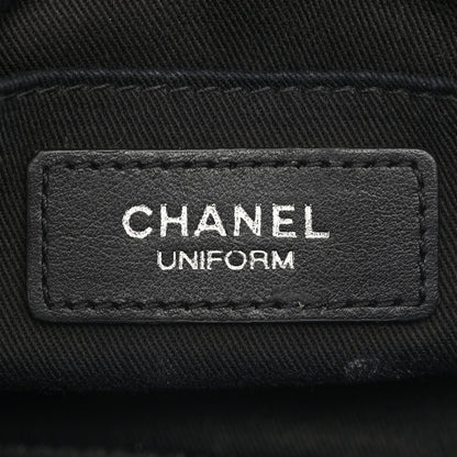 Chanel Calfskin Quilted CC Uniform Flap Belt Bag Black 6 of 13
