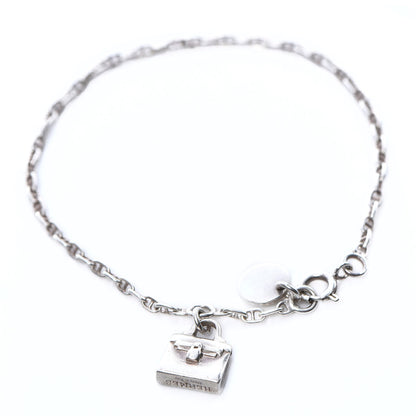 Hermes Sterling Silver Mini Birkin Amulette Bracelet ST 1 of 6