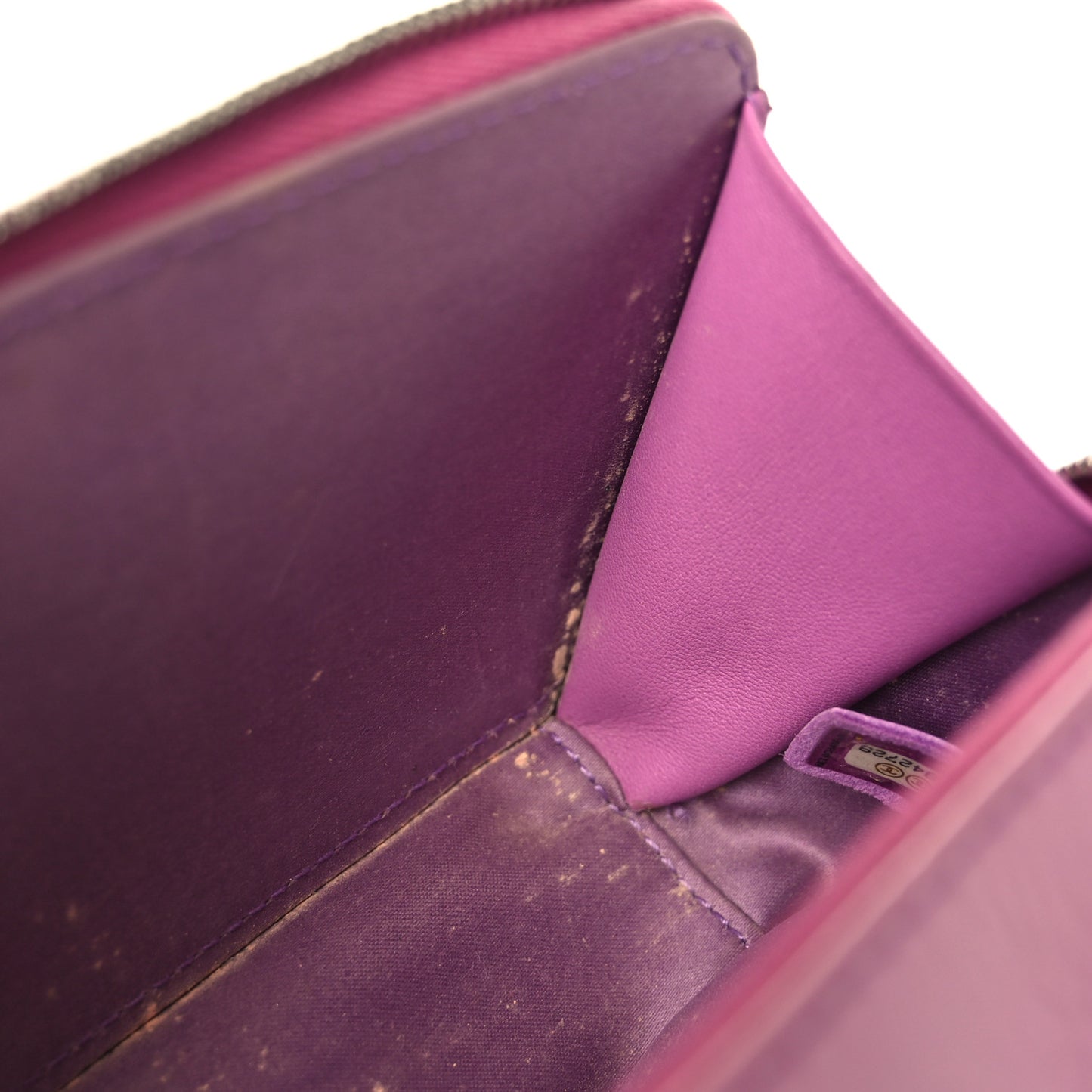 Patent Quilted Small Pocket Box Camera Case Purple