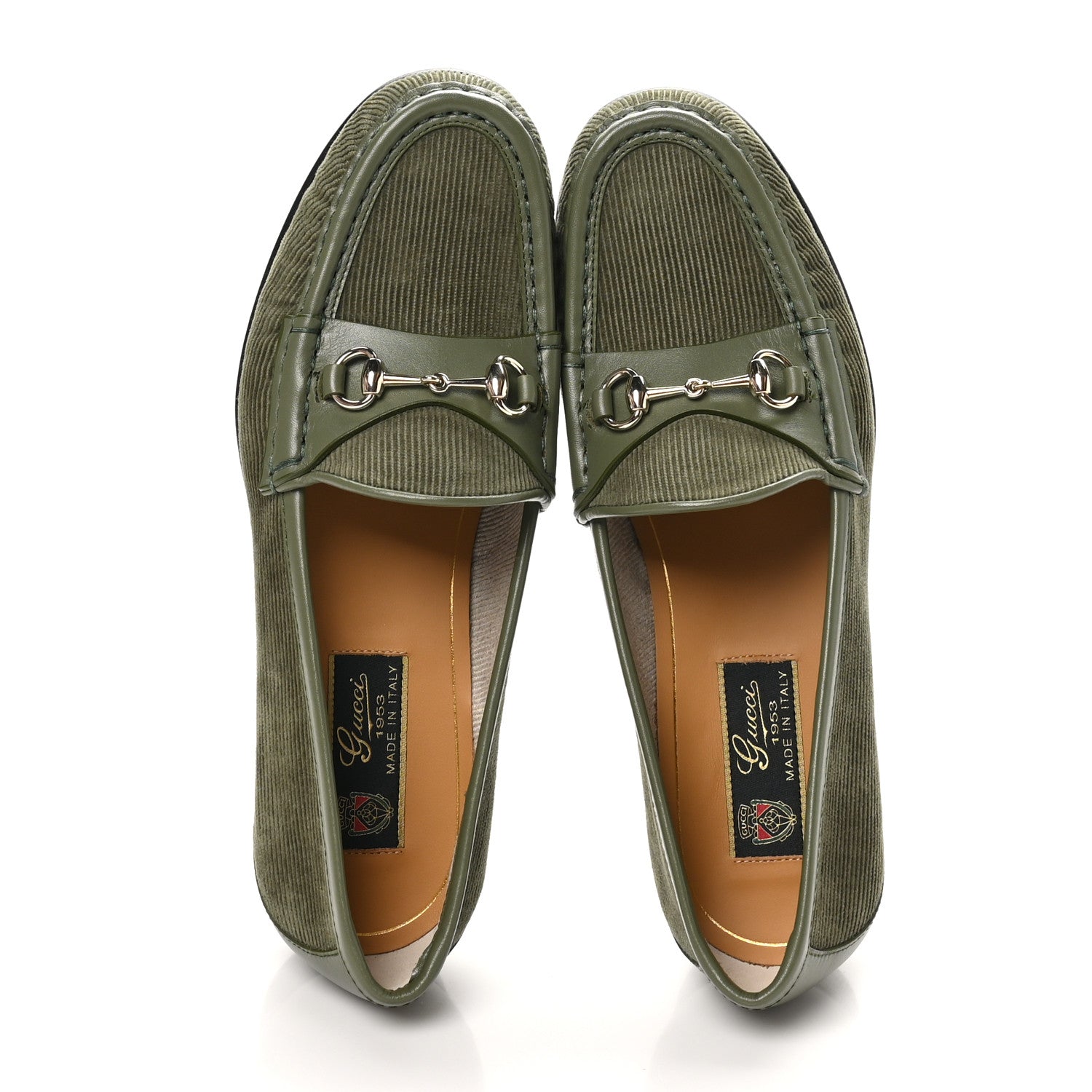 Gucci Corduroy Womens 1953 Horsebit Loafers 37 2 of 9