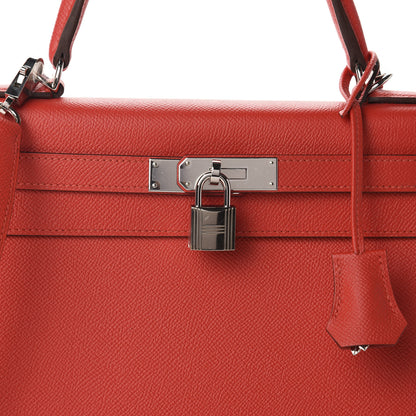 Hermes Epsom Kelly Sellier 28 Rouge Tomate 10 of 11