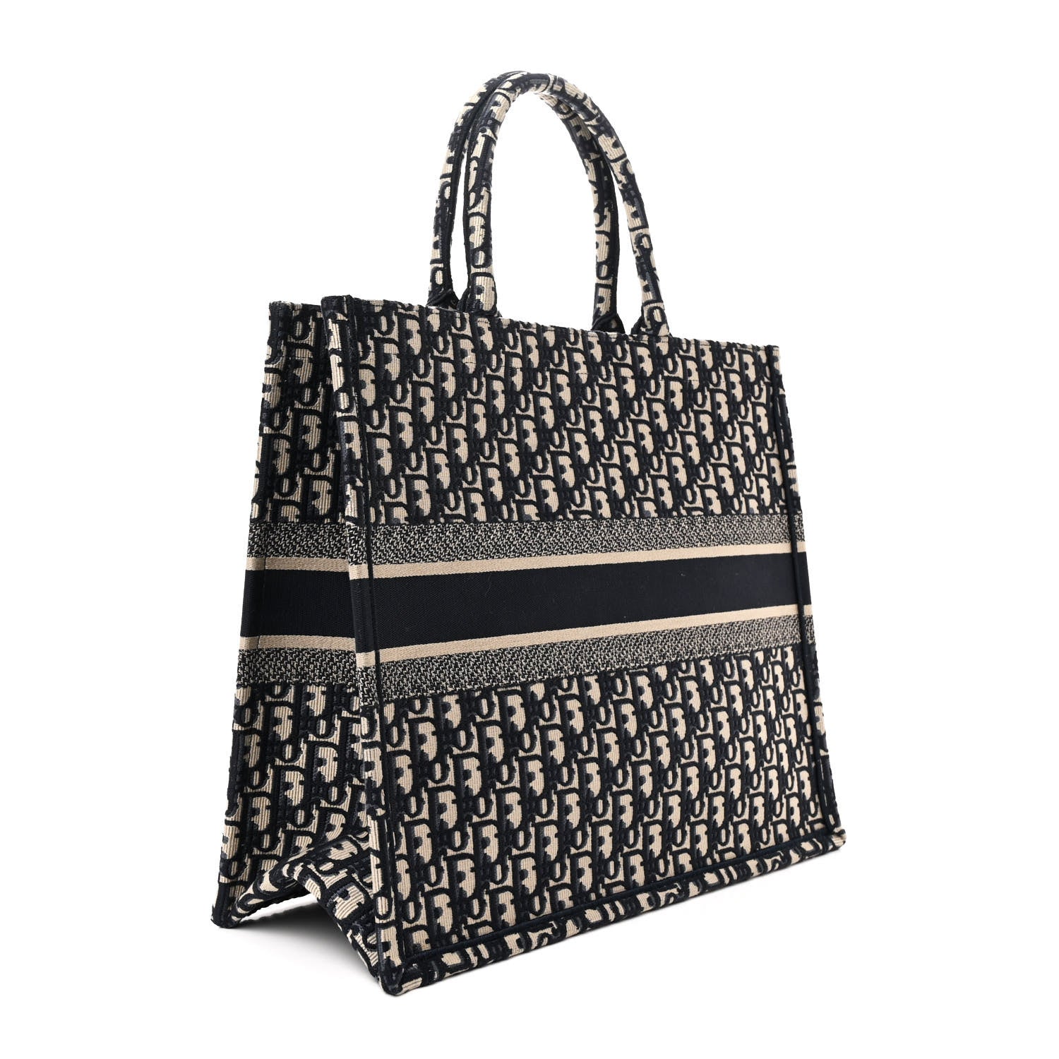 Christian Dior Oblique Large Book Tote Blue Multicolor 3 of 12
