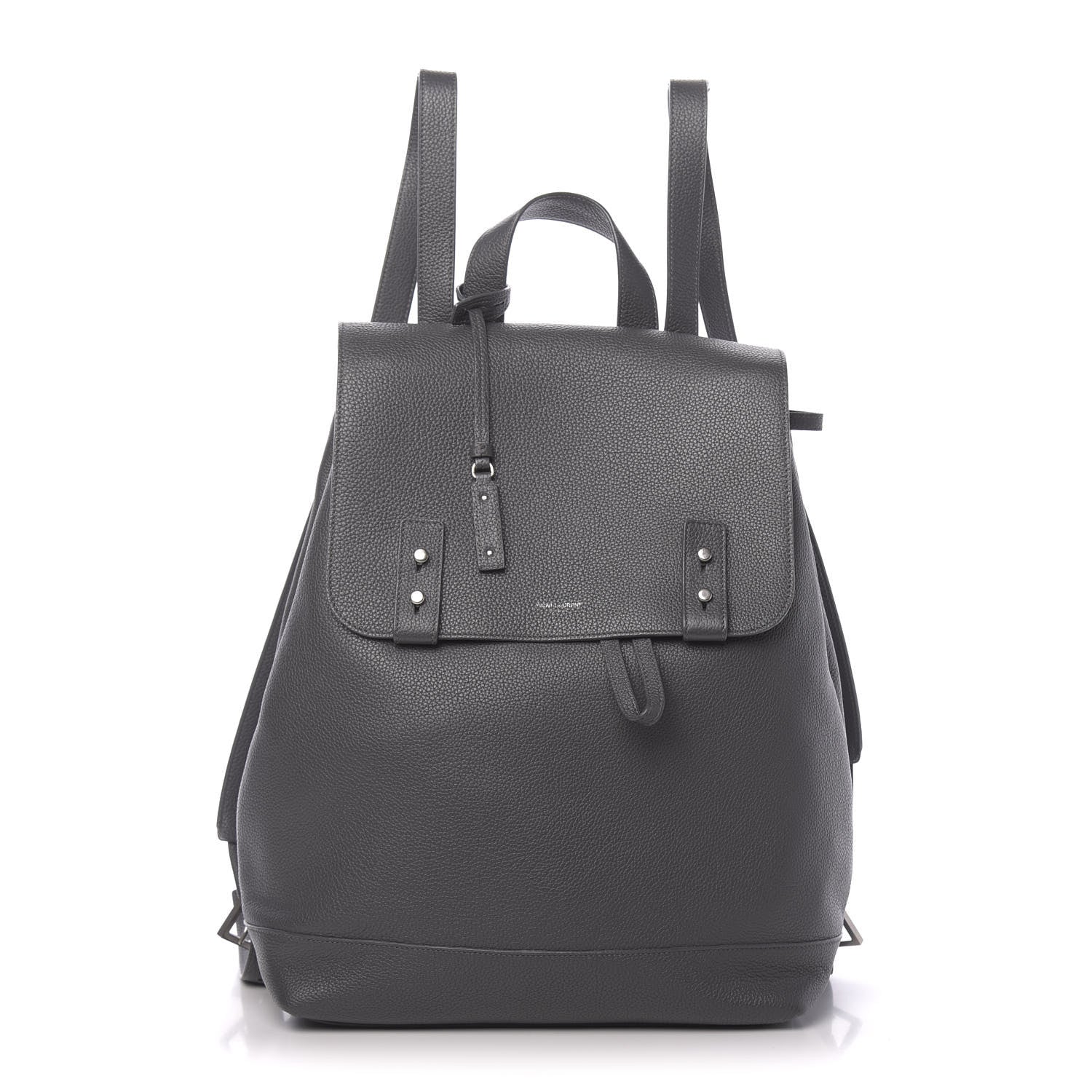 Saint Laurent Grained Calfskin Sac De Jour Backpack Storm 1 of 8