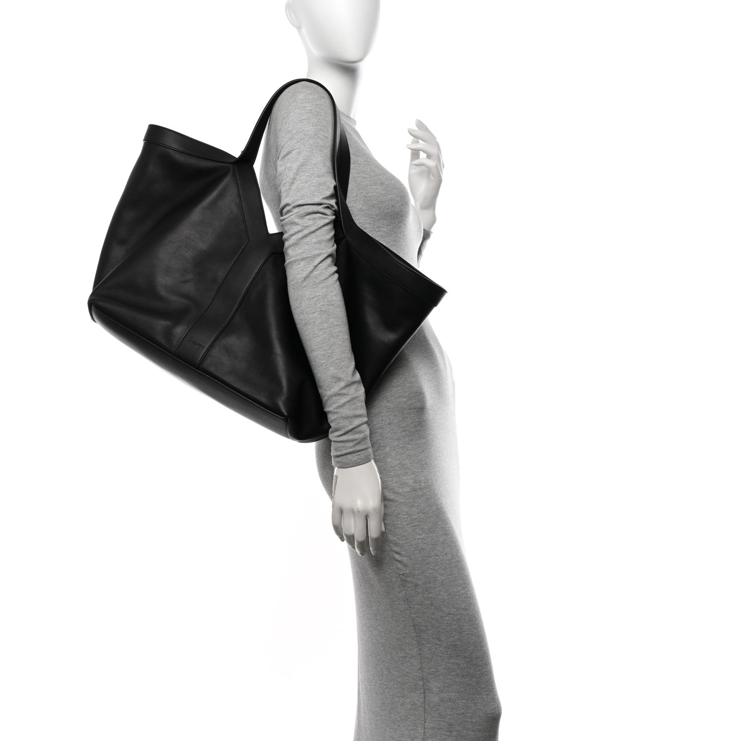 Saint Laurent Calfskin Y Tote Black 2 of 11