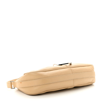 Christian Dior Calfskin Logo Charm Shoulder Bag Beige 4 of 14