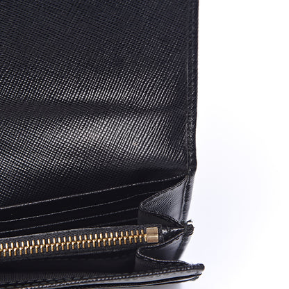 Prada Saffiano Stones Continental Wallet Black 9 of 9