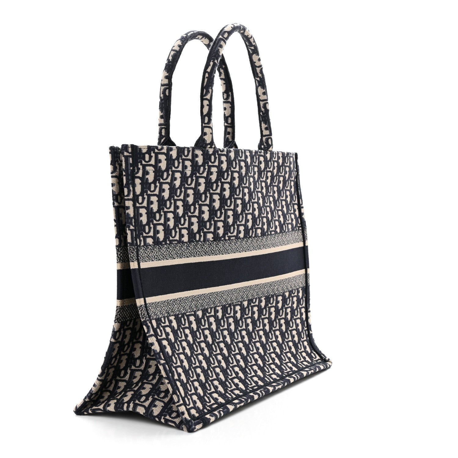 Christian Dior Oblique Large Book Tote Blue Multicolor 3 of 12