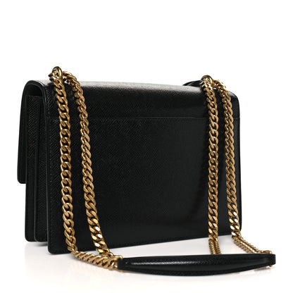 Saint Laurent Coated Bark Calfskin Medium Monogram Sunset Black 3 of 10