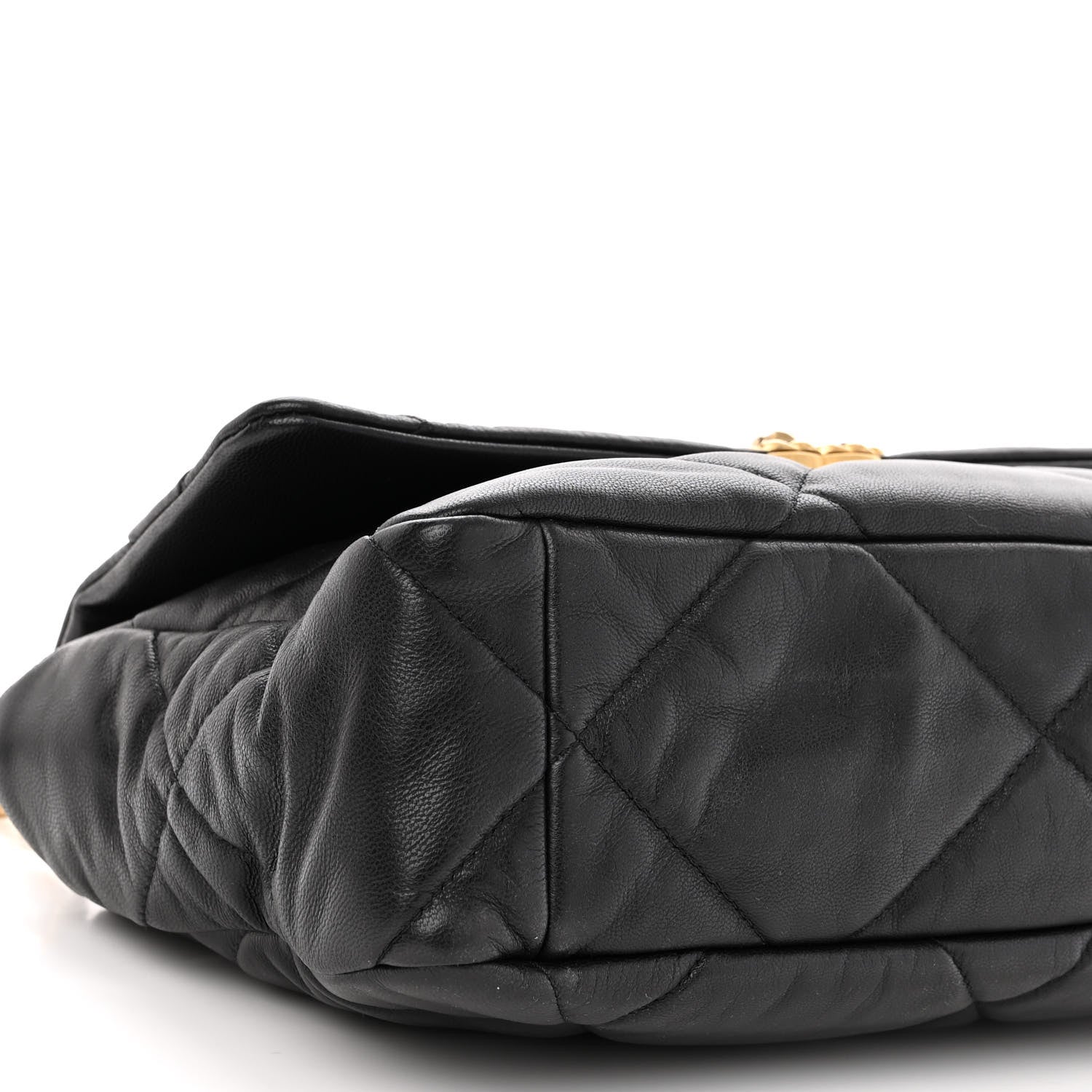 Chanel Goatskin Quilted Large Chanel 19 Flap Black 8 of 9