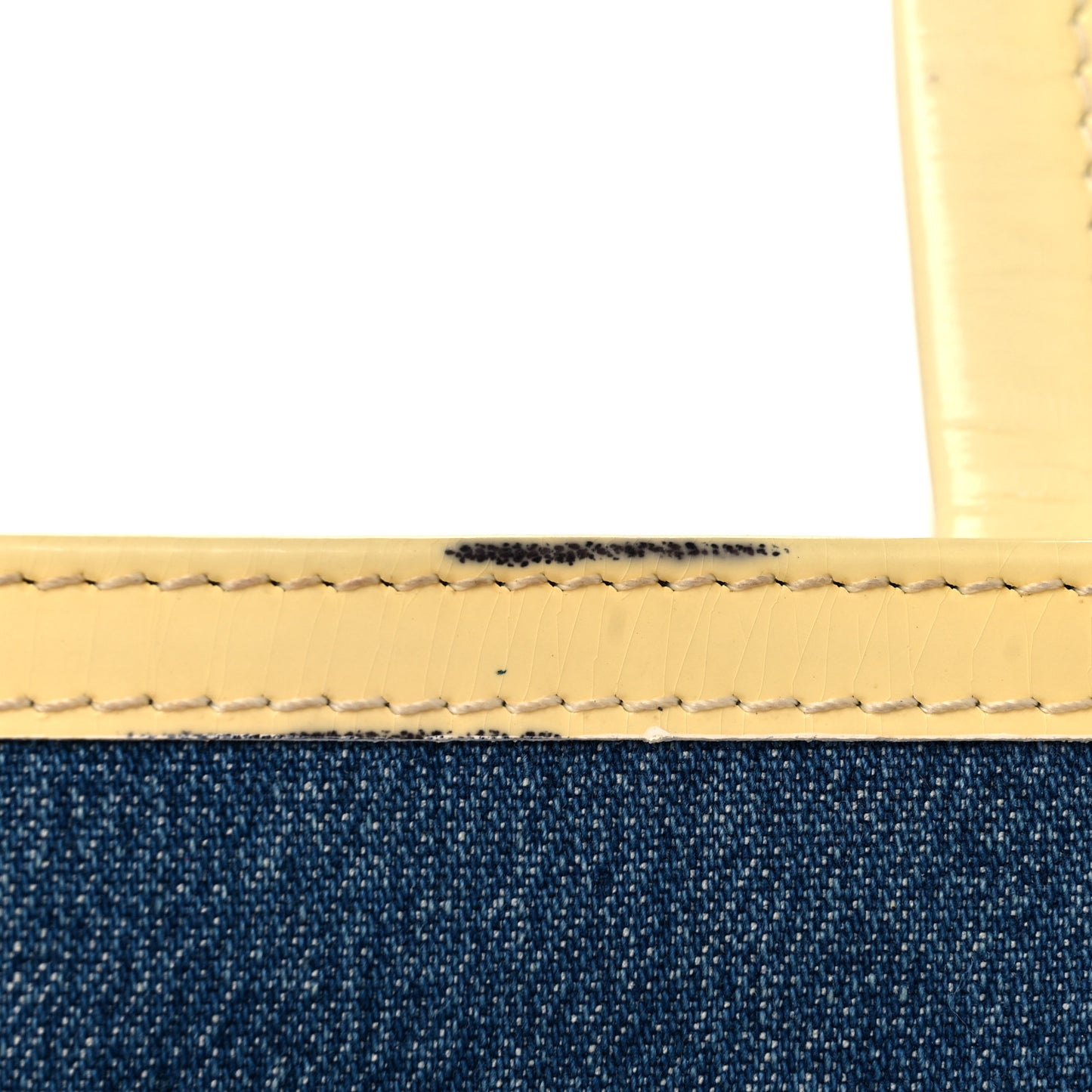 Denim Patent Diorella Rectangular Bag Blue