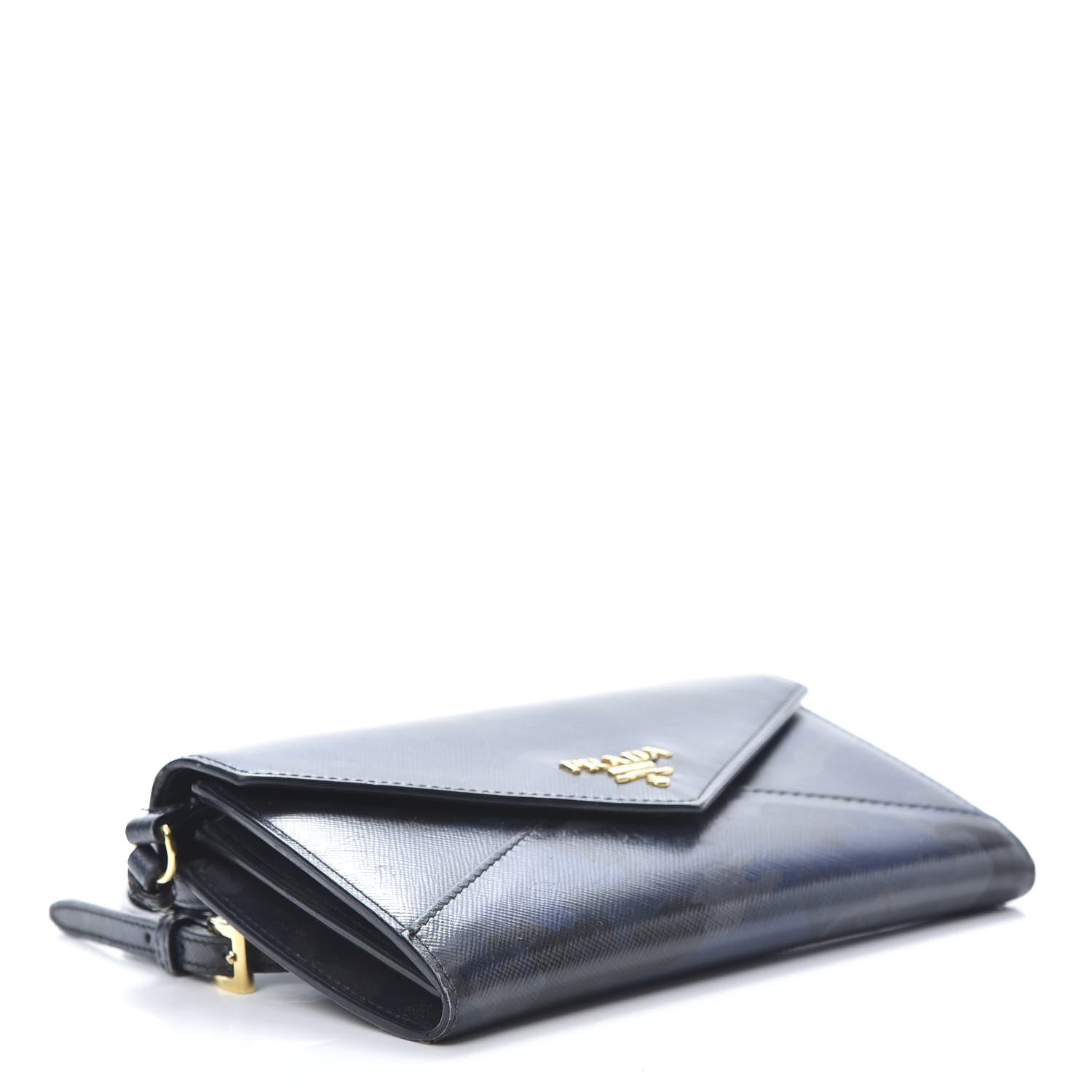 Prada Saffiano Camouflage Print Envelope Crossbody Wallet Baltico 4 of 13
