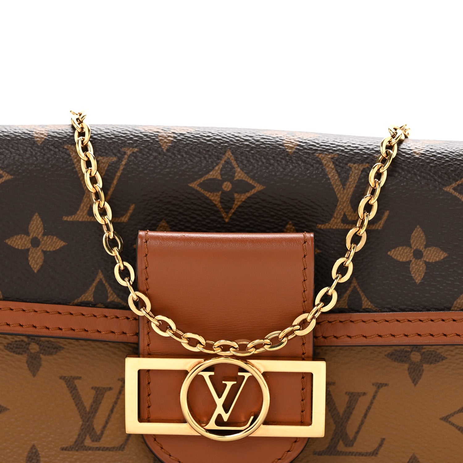 Louis Vuitton Reverse Monogram Dauphine Chain Wallet 8 of 14
