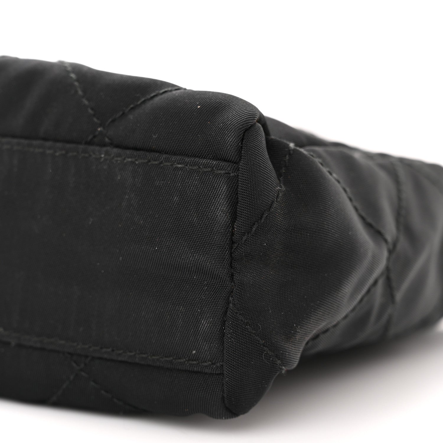 Prada Nylon Tessuto Quilted Shoulder Bag Black 9 of 10