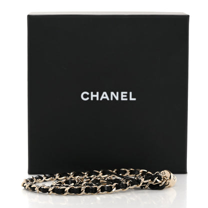 Chanel Metal Lambskin CC iPhone Chain Strap Gold Black 4 of 4