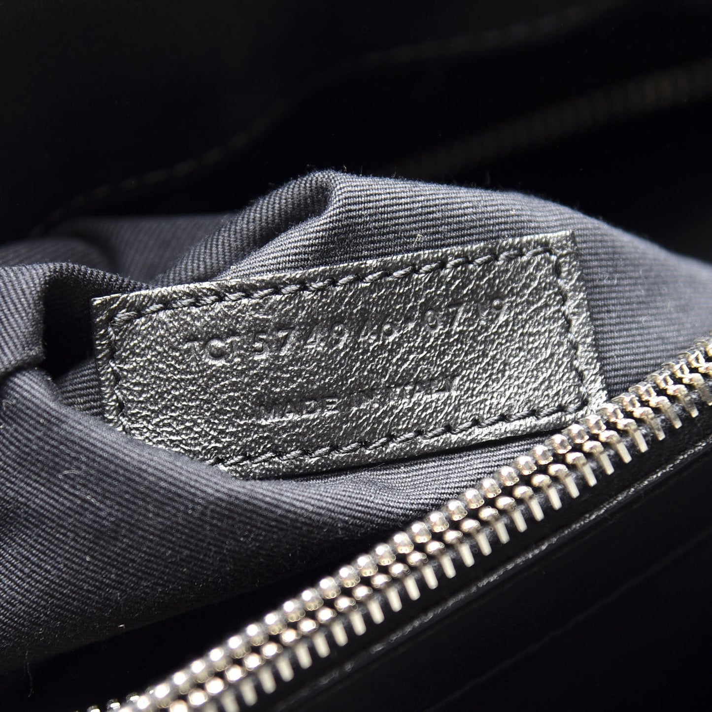 Calfskin Y Quilted Monogram Medium Loulou Chain Satchel Black