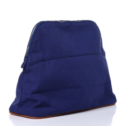 Hermes Cotton Canvas Bolide Travel Cosmetic Pouch 3 of 10